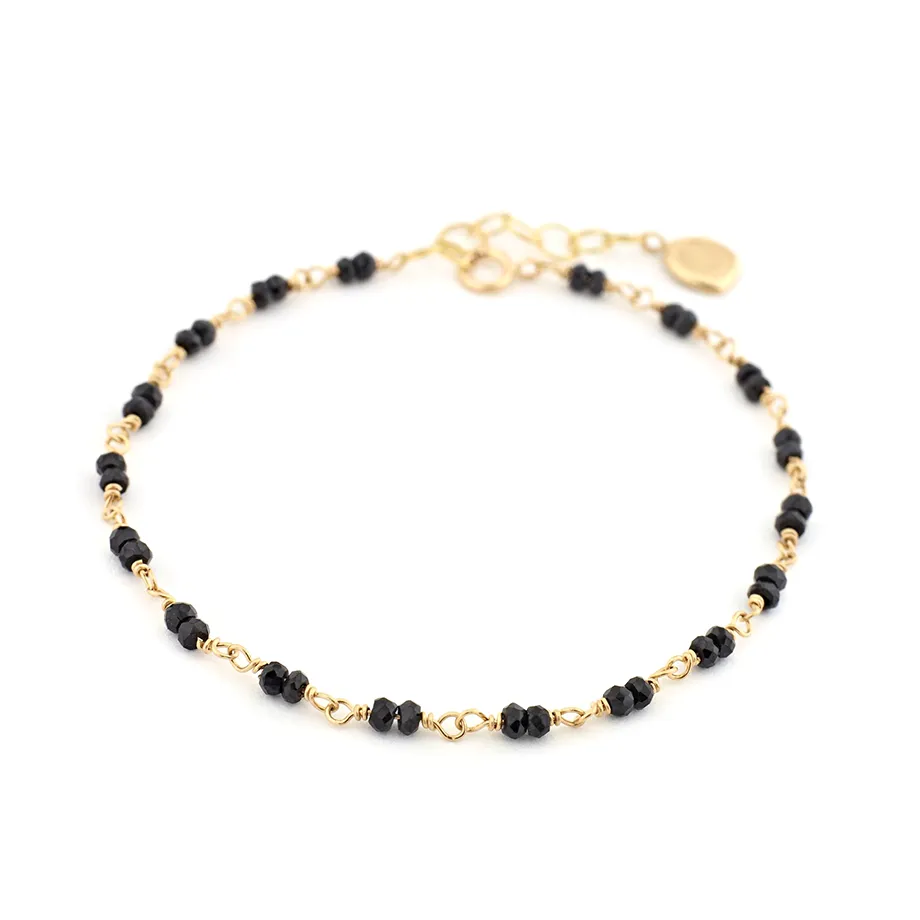 Gold Tied Gemstone Bracelet