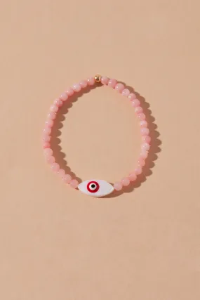 GOOD VIBES EVIL EYE BEADED BRACELET