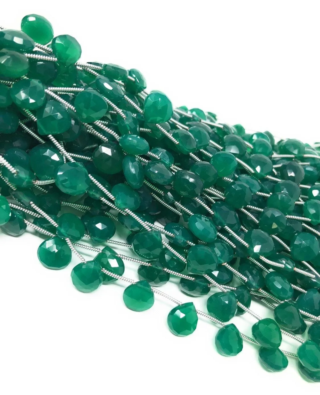 Green Onyx Beads, Gemstone Beads, Wholesale Beads, Bulk Beads, Jewelry