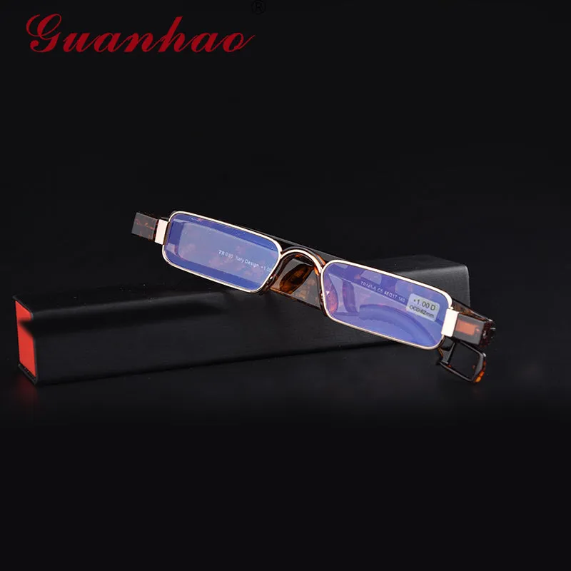 Guanhao Unisex Full Rim Square Tr 90 Alloy Reading Glasses Tr145