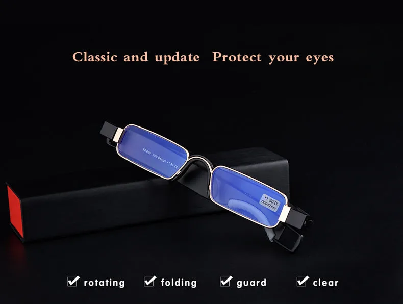 Guanhao Unisex Full Rim Square Tr 90 Alloy Reading Glasses Tr145