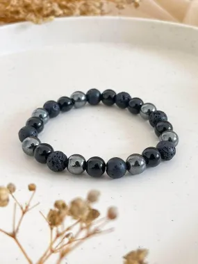 Haematite Lava Black Onyx Bracelet