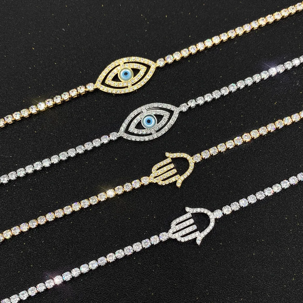 Hamsa and Evil Eye Adjustable Stainless Steel Bracelets | Protection & Spiritual Style