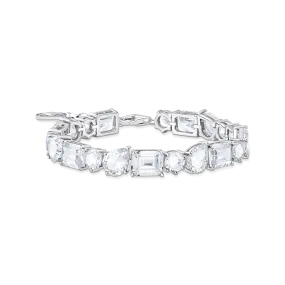 Heritage Glam tennis bracelet with white zirconia stones