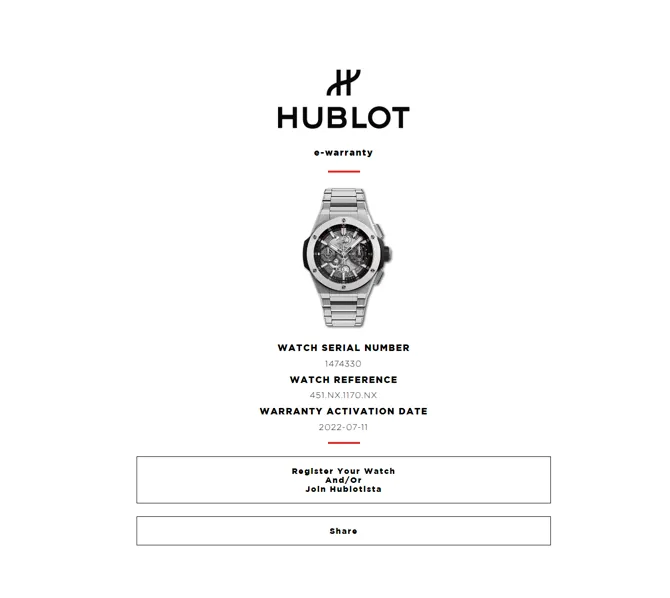 Hublot Watch Big Bang Unico Integral Chronograph 42 451.NX.1170.NX