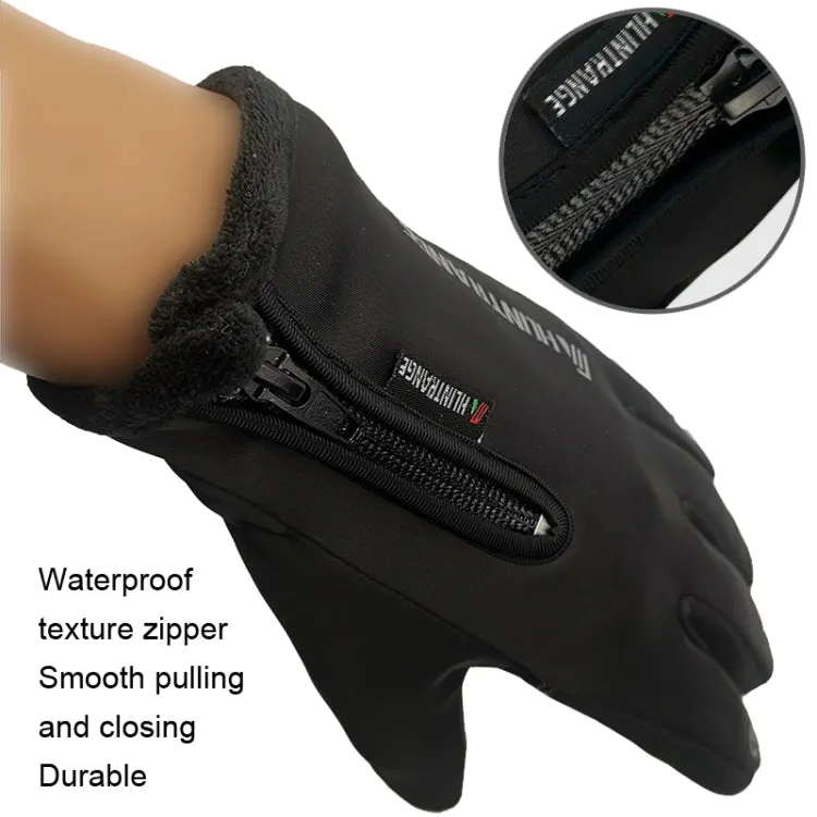 HUNTRANGE A022 Outdoor Waterproof Touch Screen Riding Keep Warm Gloves, Size: XXL(Gray)