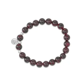 I Am Protected Garnet Signature Stretch Bracelet