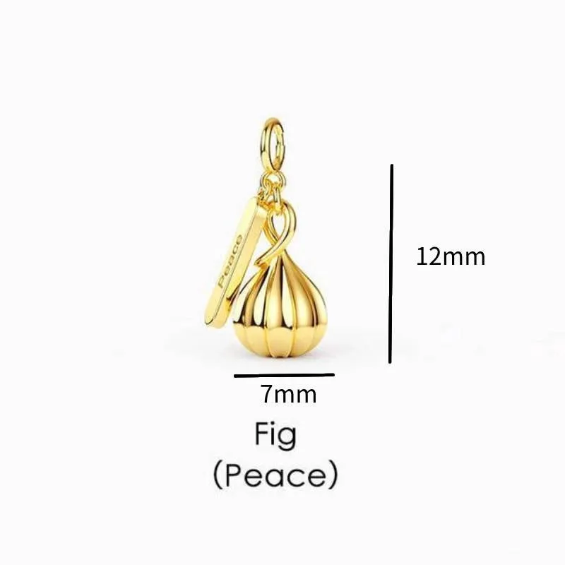 Independent Station  Hot Sale Tropical Fruit Pendant Necklace Bracelet Handmade DIY Zircon Necklace Gift For Ladies Copper-Plated Gold Color Retention