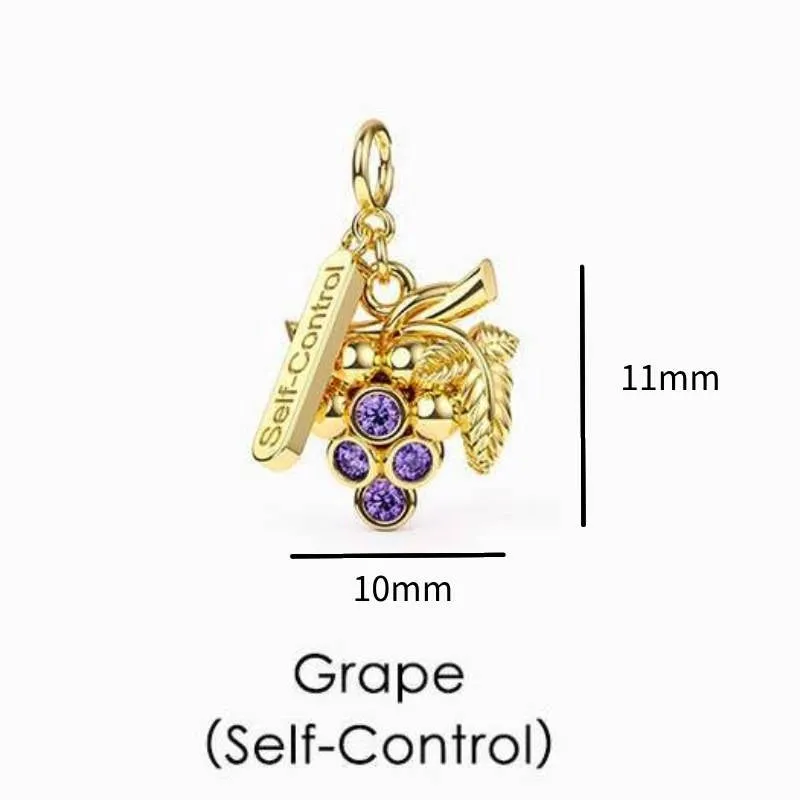 Independent Station  Hot Sale Tropical Fruit Pendant Necklace Bracelet Handmade DIY Zircon Necklace Gift For Ladies Copper-Plated Gold Color Retention