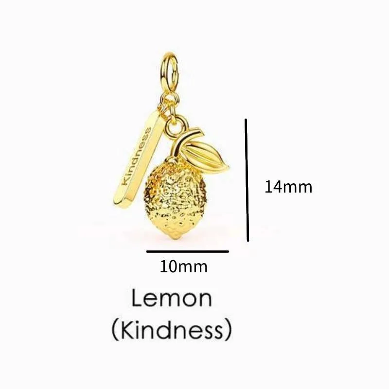 Independent Station  Hot Sale Tropical Fruit Pendant Necklace Bracelet Handmade DIY Zircon Necklace Gift For Ladies Copper-Plated Gold Color Retention