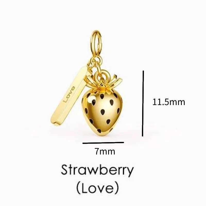 Independent Station  Hot Sale Tropical Fruit Pendant Necklace Bracelet Handmade DIY Zircon Necklace Gift For Ladies Copper-Plated Gold Color Retention