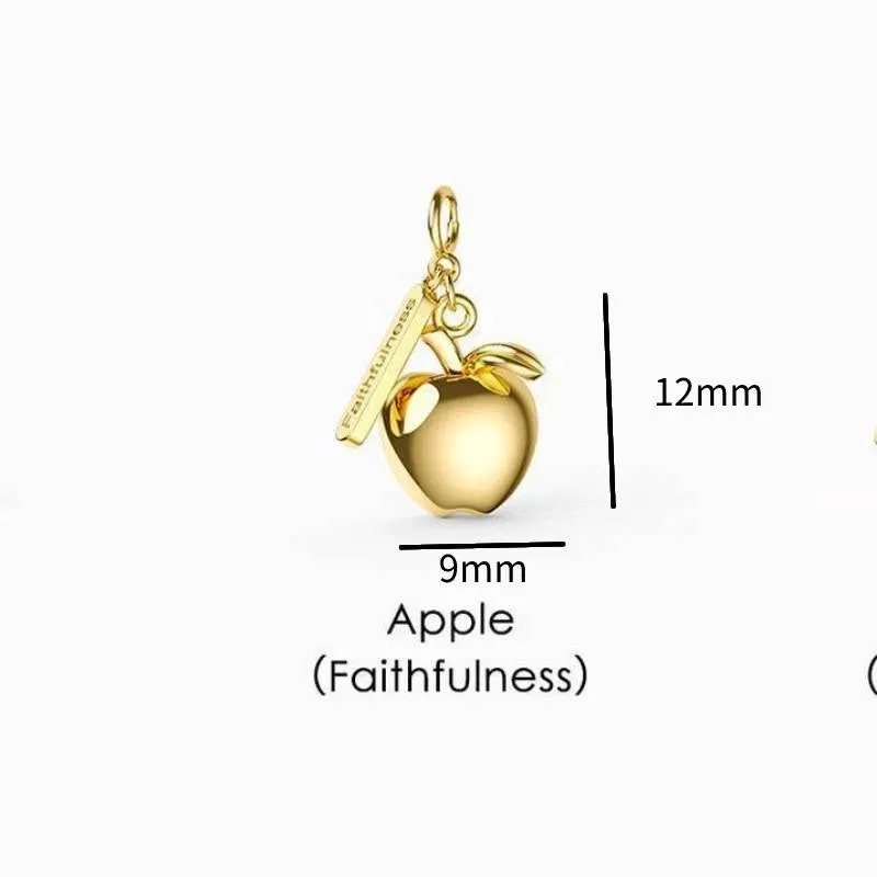 Independent Station  Hot Sale Tropical Fruit Pendant Necklace Bracelet Handmade DIY Zircon Necklace Gift For Ladies Copper-Plated Gold Color Retention