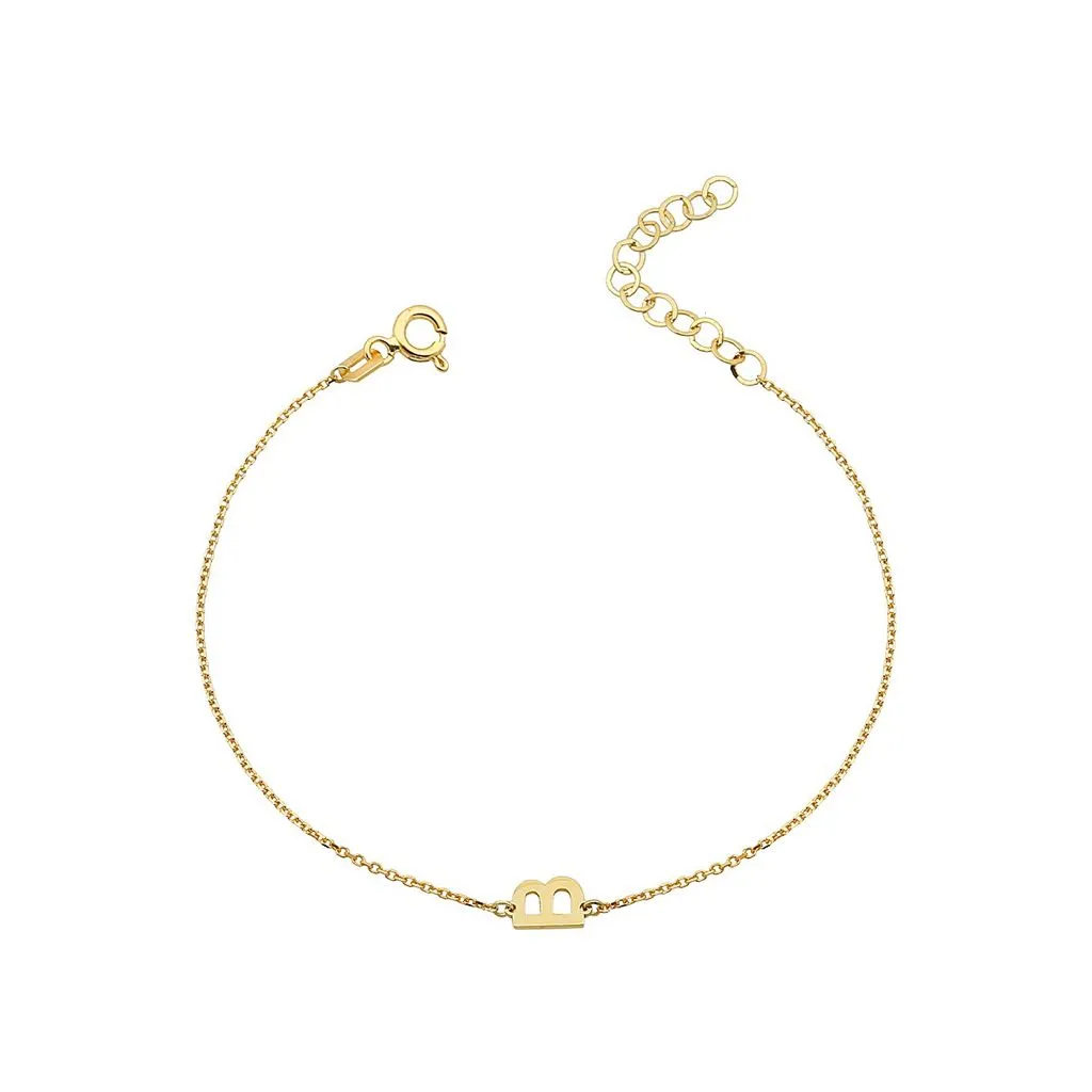 Initial 14K Gold Bracelet