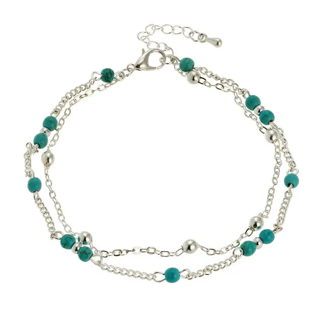 Jade Vintage Boho Anklets