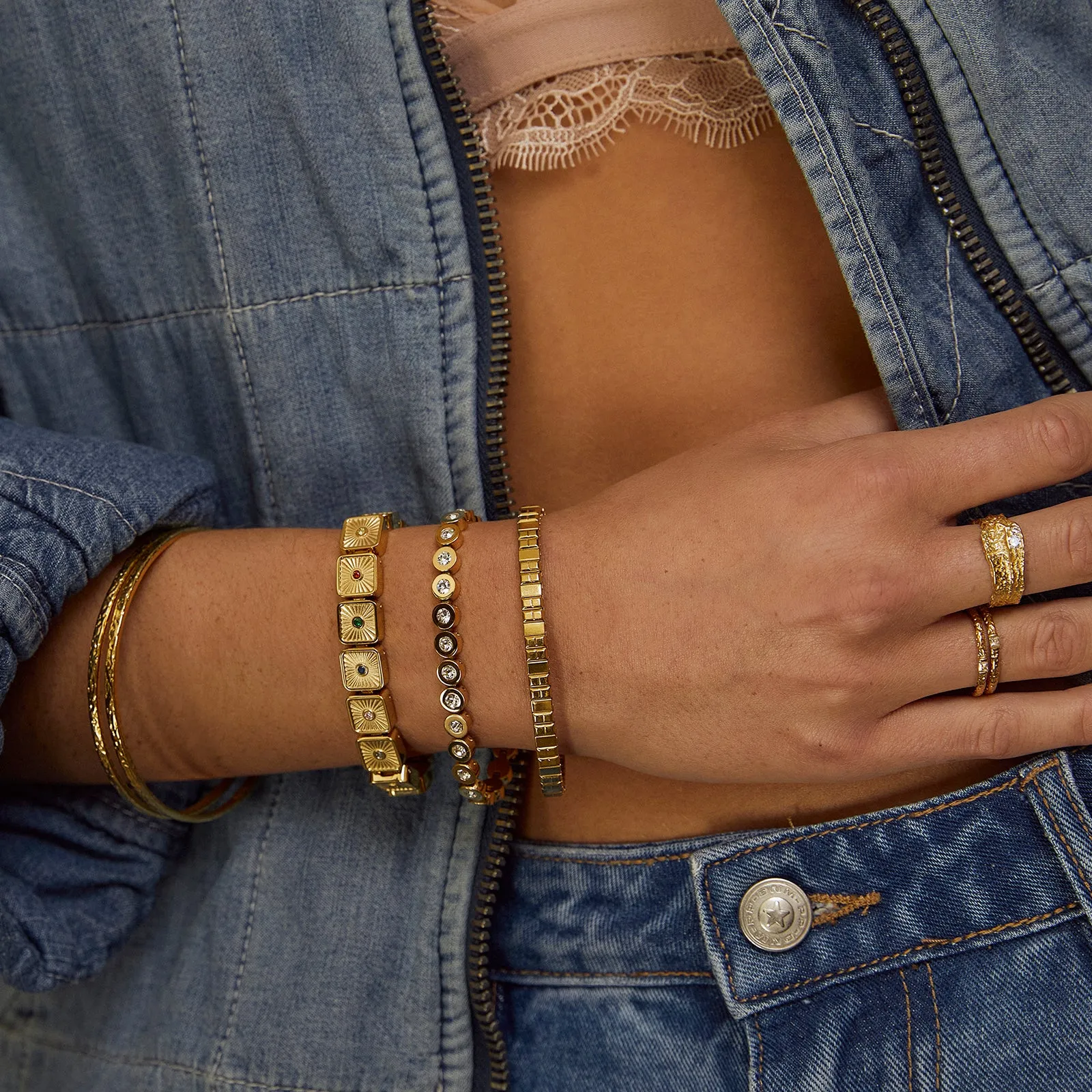 Jasper Gold Bracelet