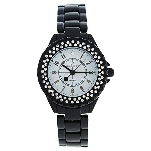 Kim & Jade 2033l-Bw Black Stainless Steel Bracelet Watch Watch For Women 1 Pc