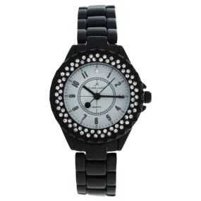 Kim & Jade 2033l-Bw Black Stainless Steel Bracelet Watch Watch For Women 1 Pc