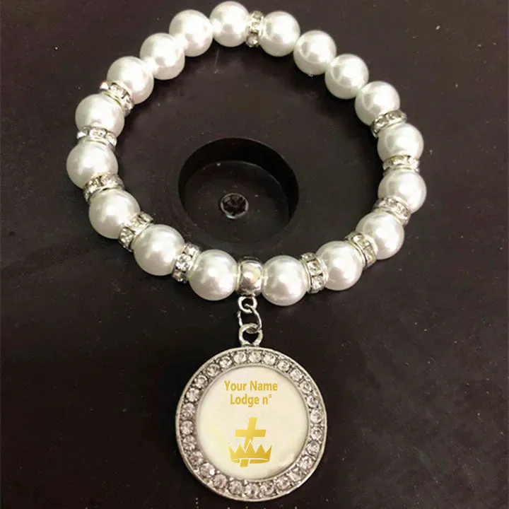 Knights Templar Commandery Bracelet - Gold and White