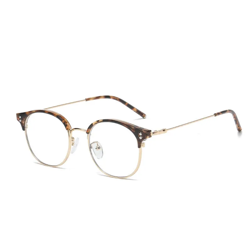 Kocolior Mens Full Frame Small Browline Square Alloy Reading Glasses 22001