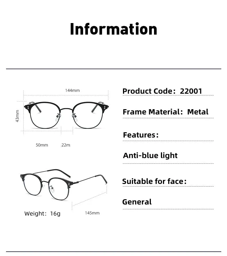 Kocolior Mens Full Frame Small Browline Square Alloy Reading Glasses 22001