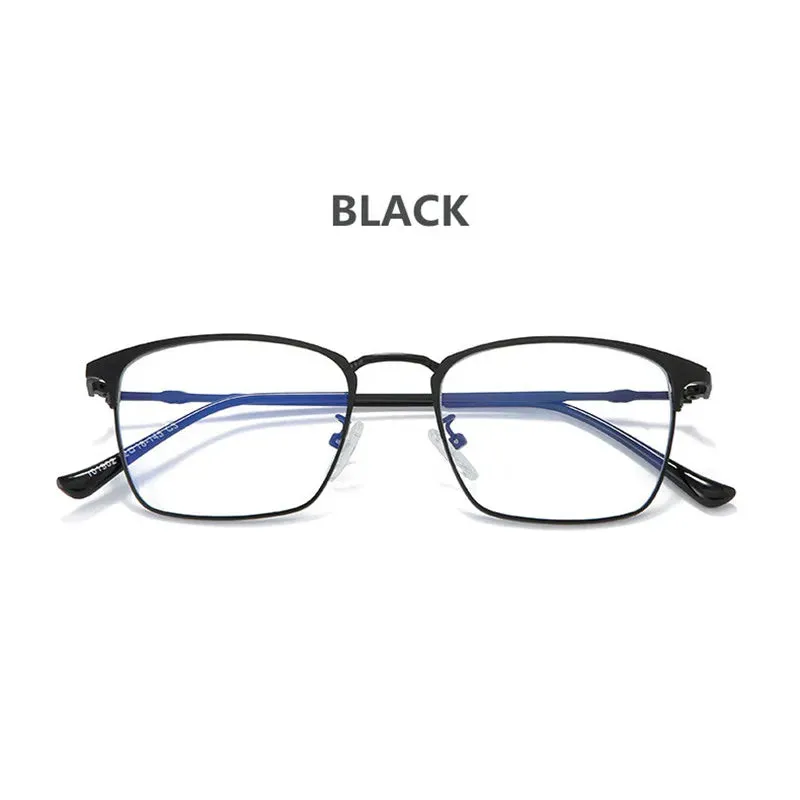 Kocolior Unisex Full Rim Square Alloy Hyperopic Reading Glasses 101902