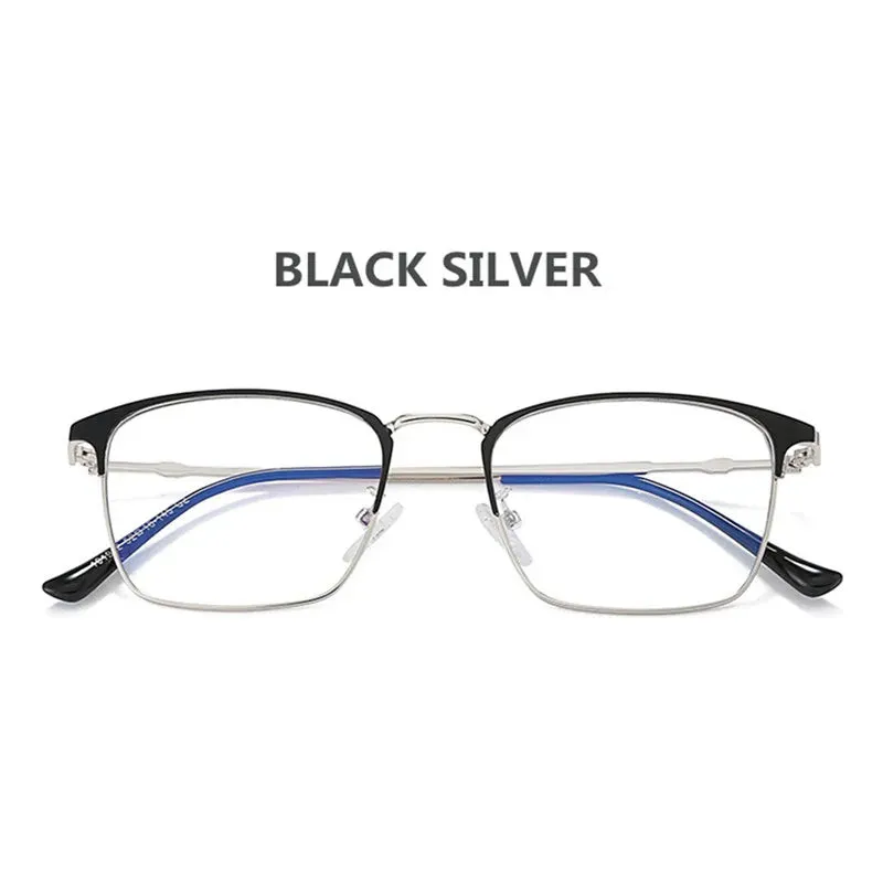 Kocolior Unisex Full Rim Square Alloy Hyperopic Reading Glasses 101902