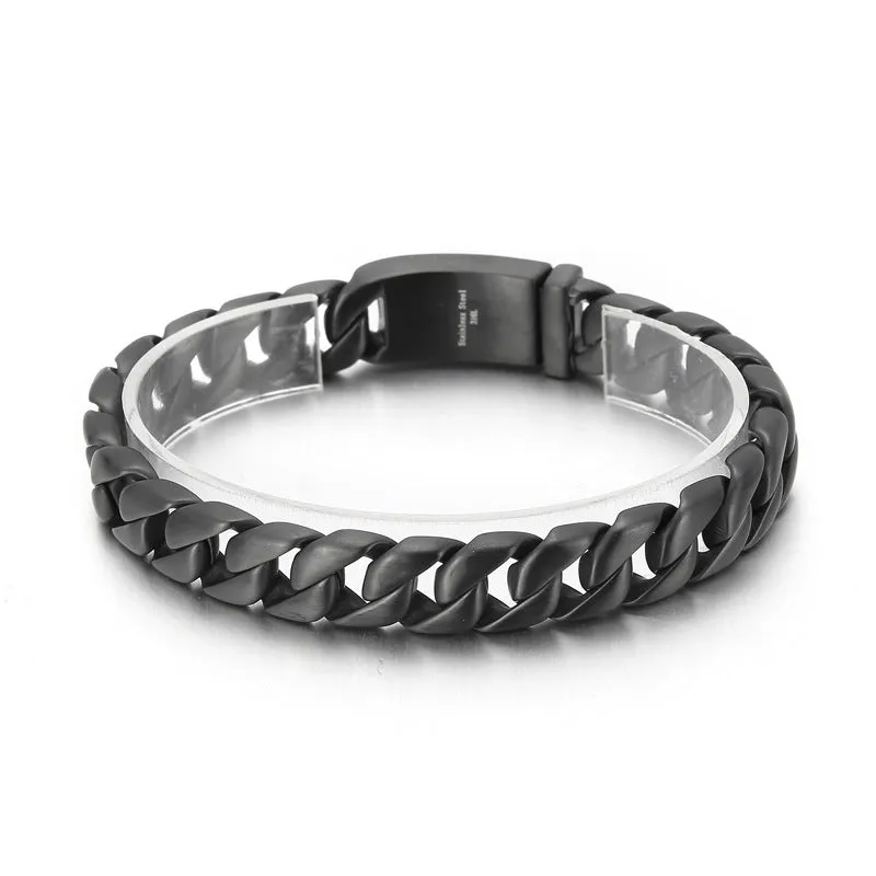 Korean-Inspired Simple Titanium Steel Bracelet for Men - Trendy Fashion Accessory