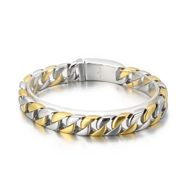 Korean-Inspired Simple Titanium Steel Bracelet for Men - Trendy Fashion Accessory