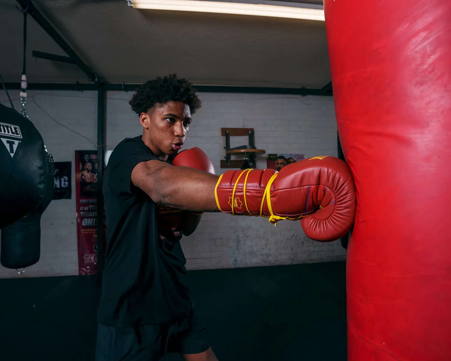 KRONK Boxing Gym Lace-Up Training Gloves