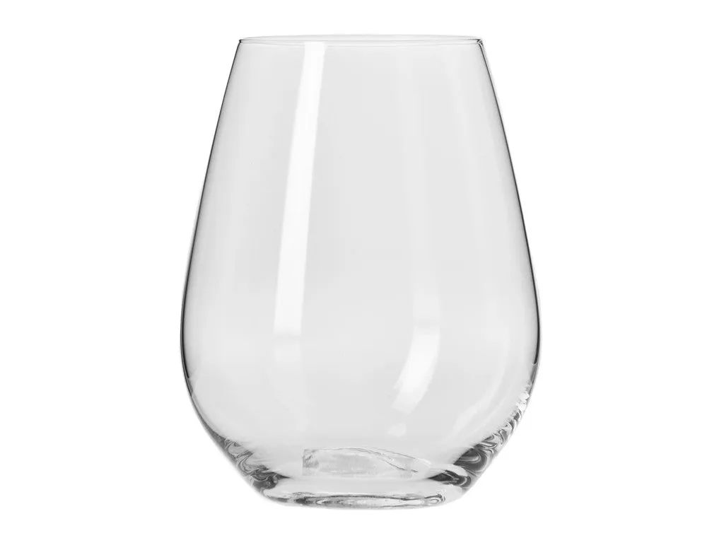 Krosno Harmony Stemless Wine Glass 400ml 6pc Gift Boxed