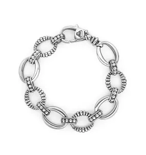 LAGOS Signature Caviar Oval Fluted Link Bracelet