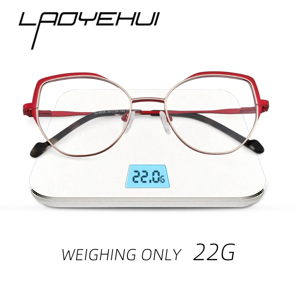 Laoyehui Women's Full Rim Oval Alloy Presbyopic Reading Glasses Glr8836