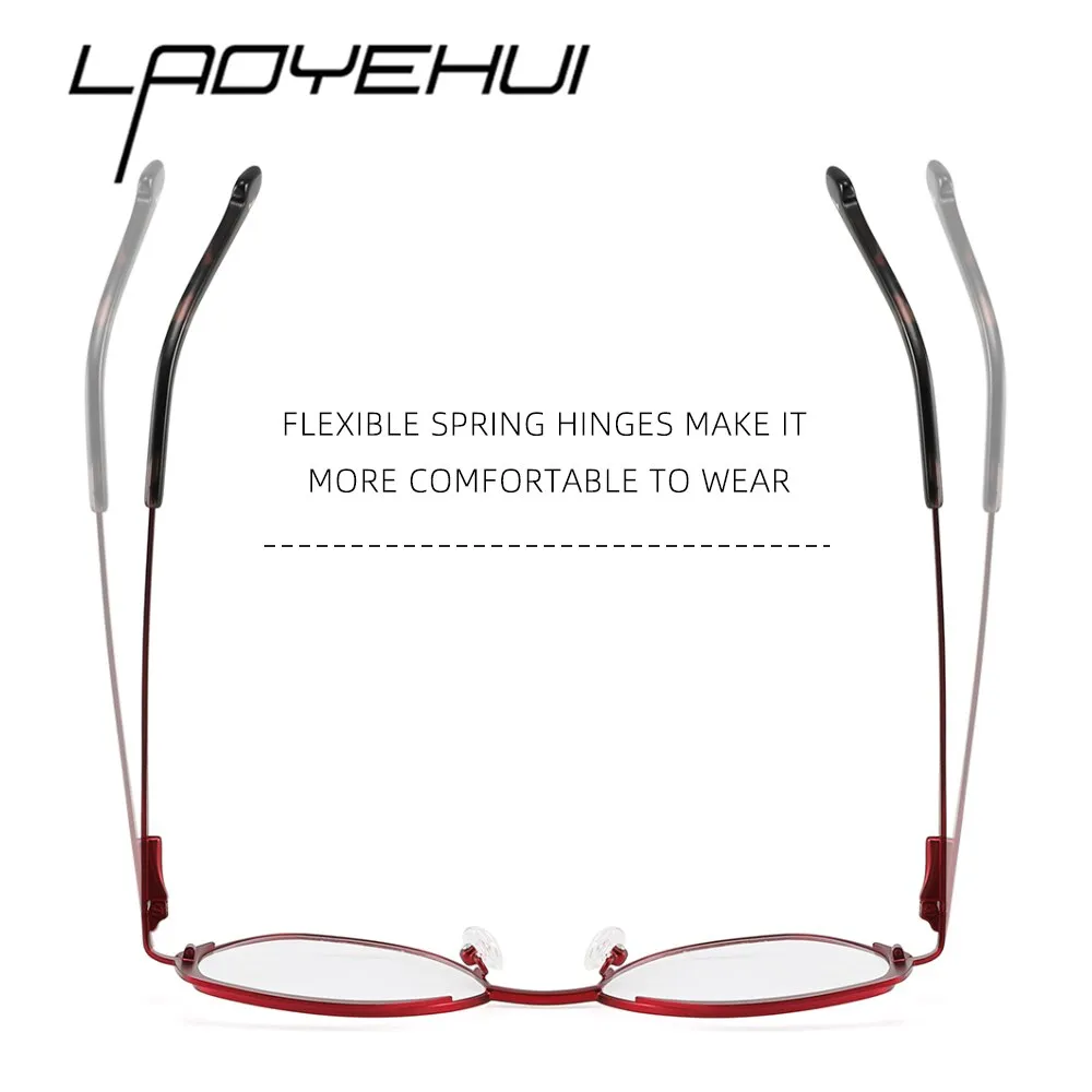 Laoyehui Women's Full Rim Oval Alloy Presbyopic Reading Glasses Glr8836