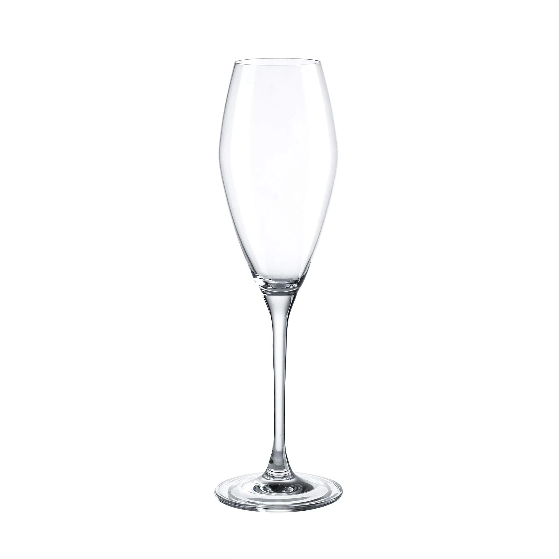 Large Tulip Shape Crystal Champagne Flutes Glasses Set of 4 - Machine Made Glass 270ML/9FL