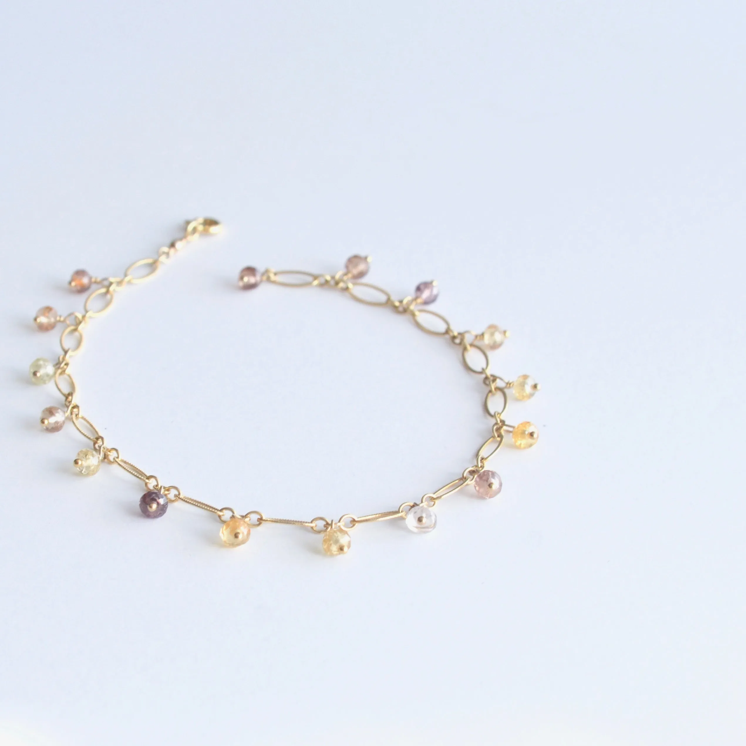 Lilibeth - Zircon, 14k Gold Filled Bracelet