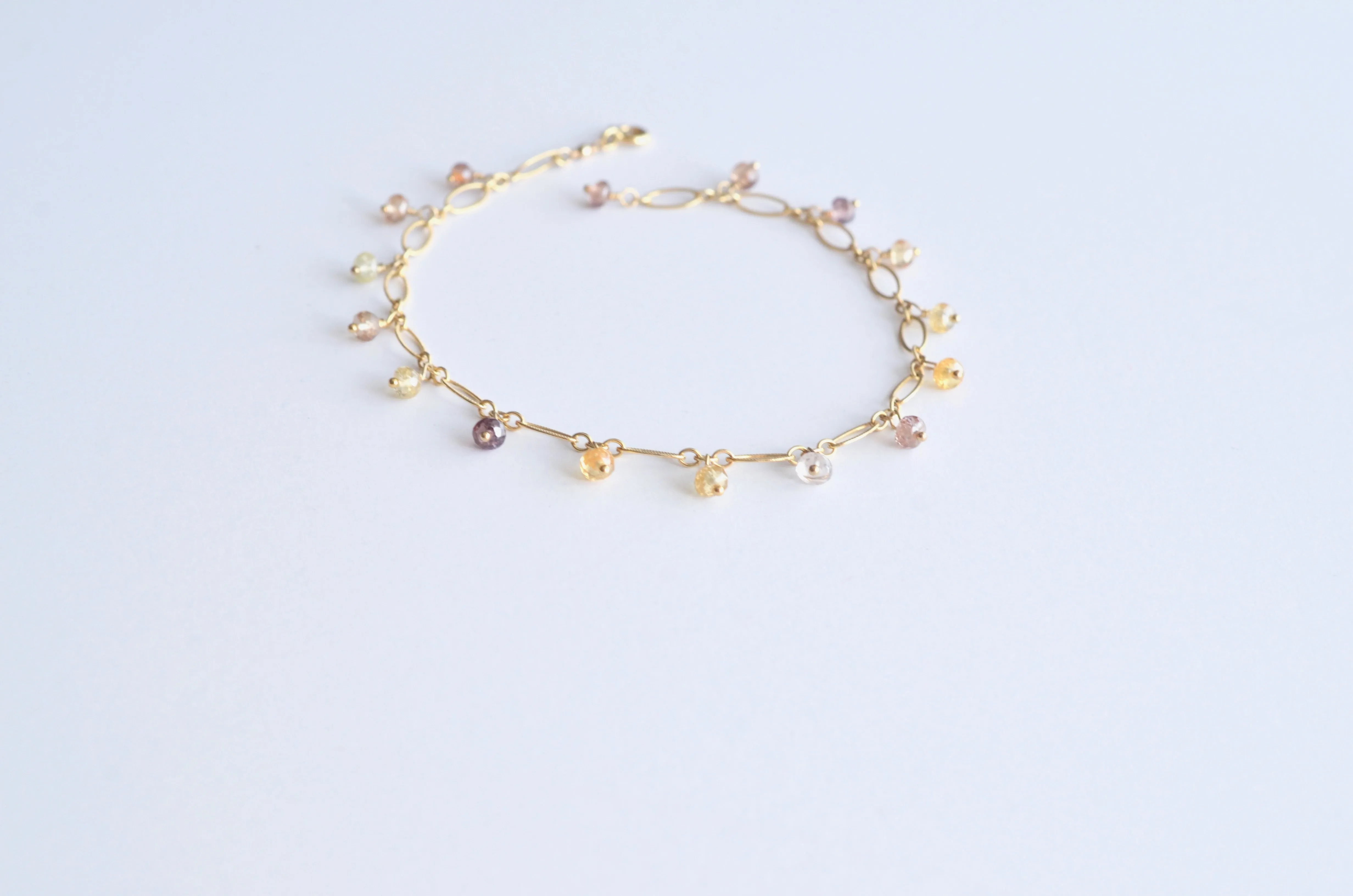 Lilibeth - Zircon, 14k Gold Filled Bracelet