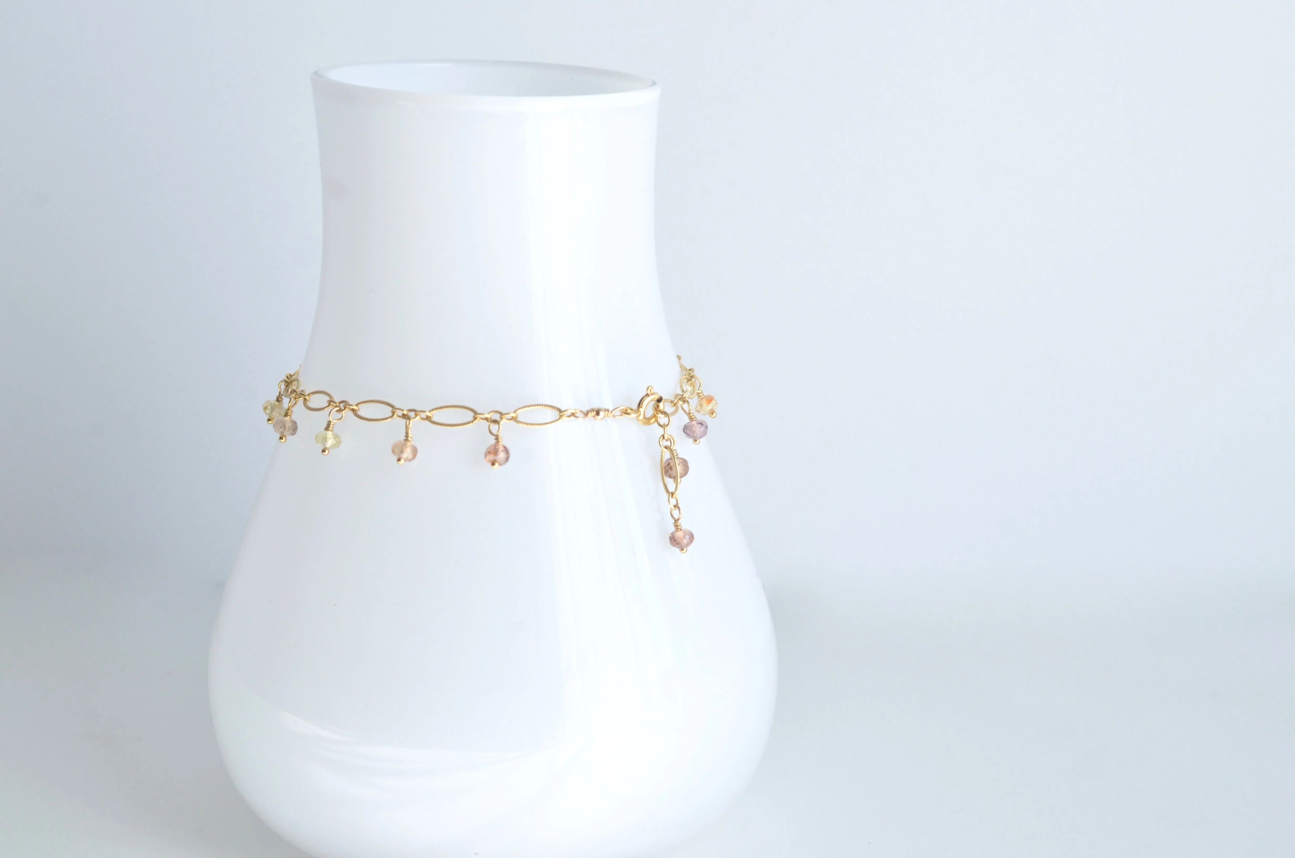 Lilibeth - Zircon, 14k Gold Filled Bracelet