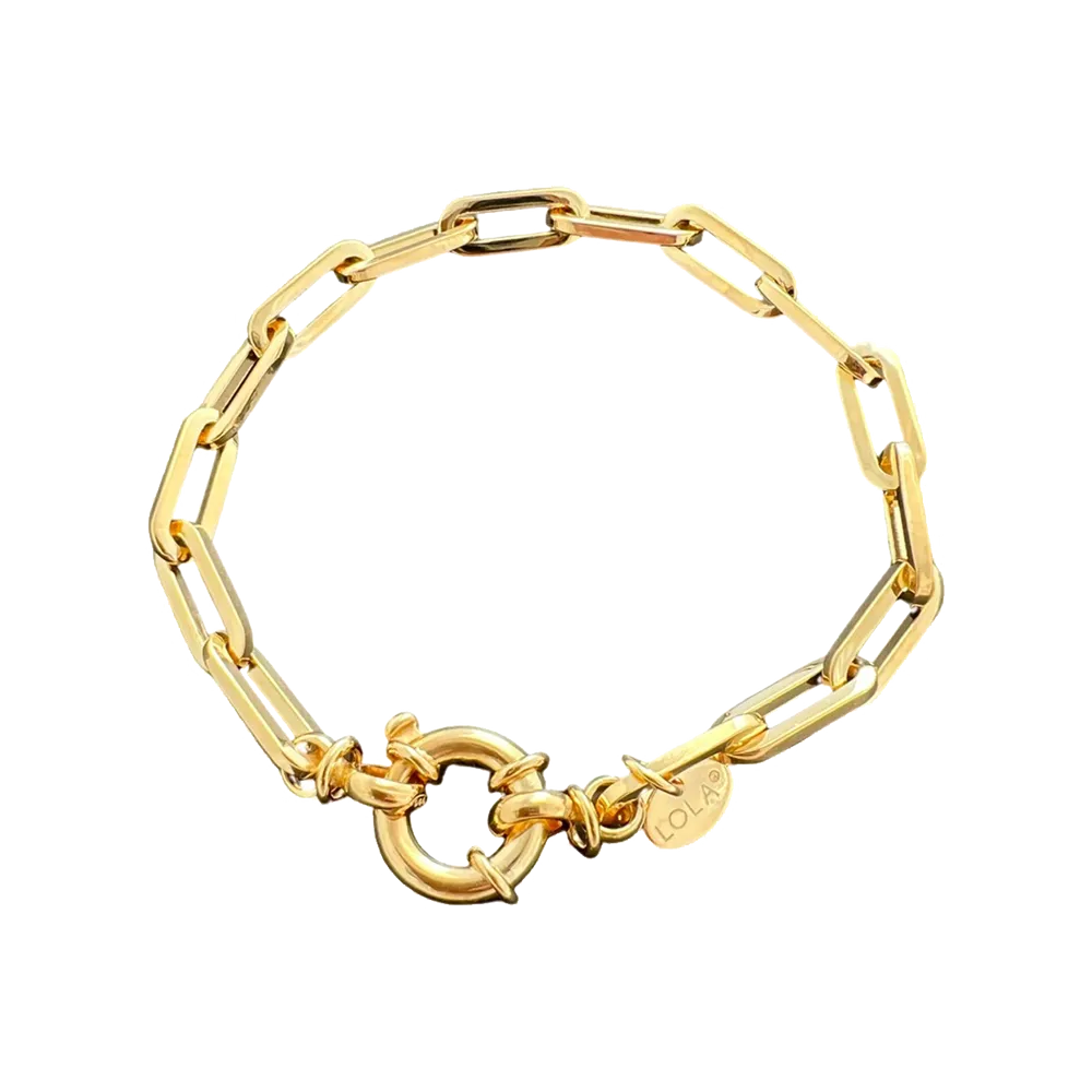 LOLA® Oval Single Wrap Bracelet Gold