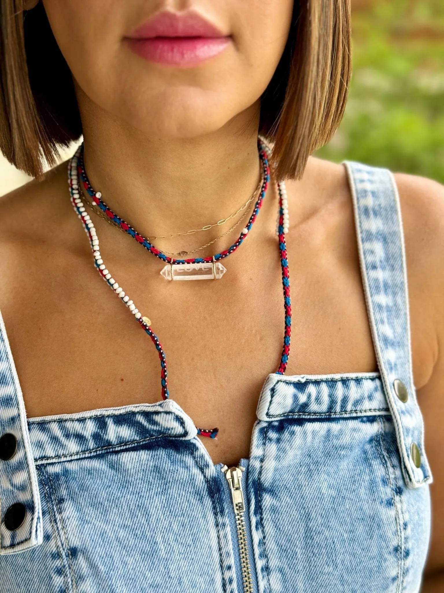 Love Huatana Necklace (Red/Blue) by LA Blonde Aux Bijoux