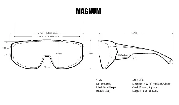 MAGNUM Safety - Blue Mirror Crystal