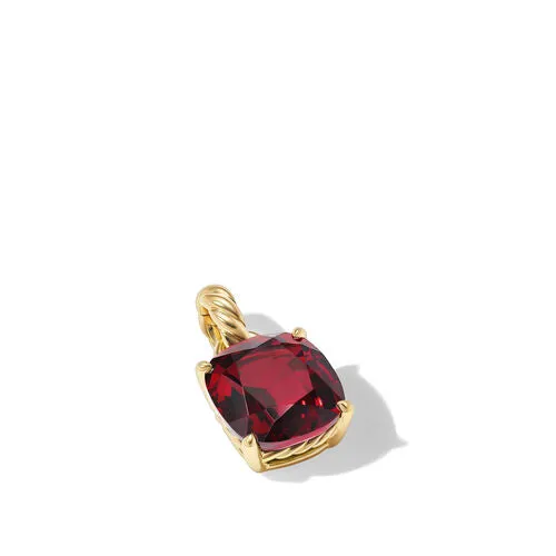 Marbella Pendant in 18K Yellow Gold with Rhodolite Garnet, 12mm