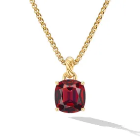 Marbella Pendant in 18K Yellow Gold with Rhodolite Garnet, 12mm