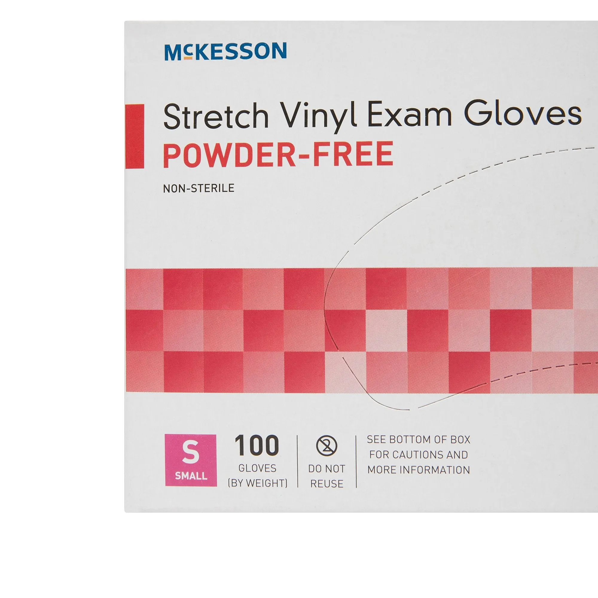 McKesson Stretch Vinyl Powder Free Exam Glove, Small, Ivory