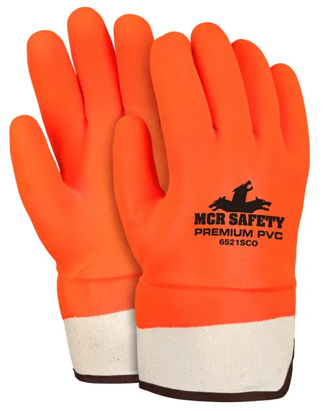 MCR Safety OrangePVC Sandy Dbl Dip Foam Lnd Sfty Cf