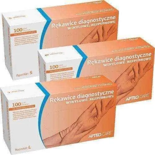 Medical gloves, APTEO CARE Gloves Vinyl powder-free size L x 100 pieces