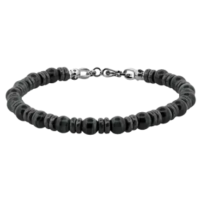 Men's Black Onyx Bracelet in 14k Gold