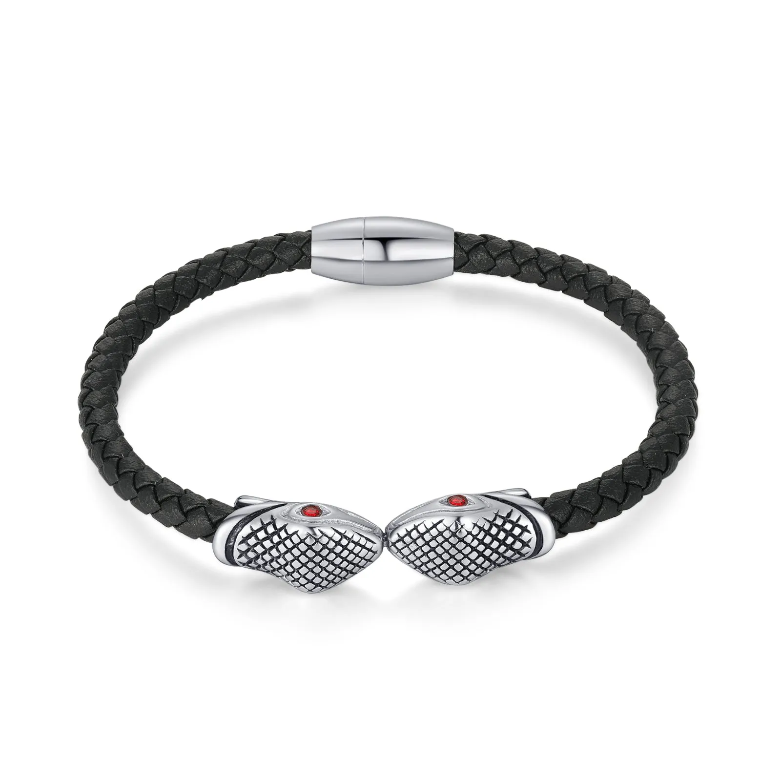 Men's Fashion Snake Leather Bracelet