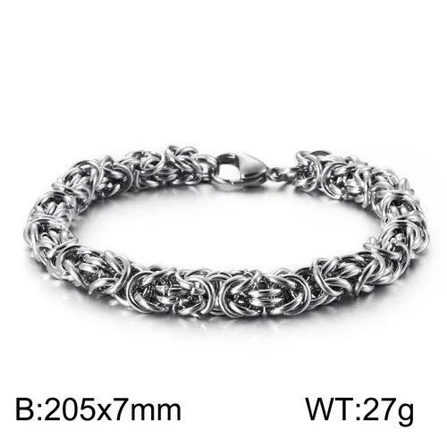 Men's Interlocking Braided Titanium Steel Bracelet - Domineering Stainless Steel Jewelry