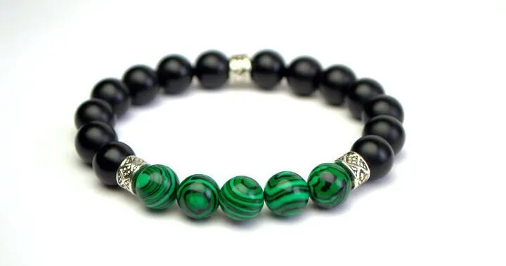 Men's shungite bracelet bracelet homme malachite energy bracelet healing bracelet meditation yoga bracelet good luck bracelet boyfriend gift