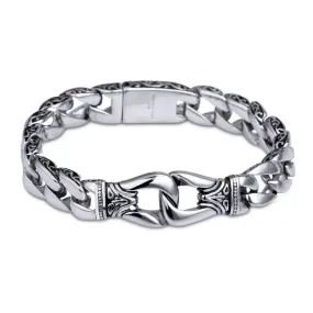 Men's Vintage-inspired Stainless Steel Bracelet - Wholesale Titanium Steel Fashion Accessory